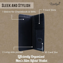 Load image into Gallery viewer, Minimalist Long Leather Wallet with RFID Protection - Perfect Gift for Him