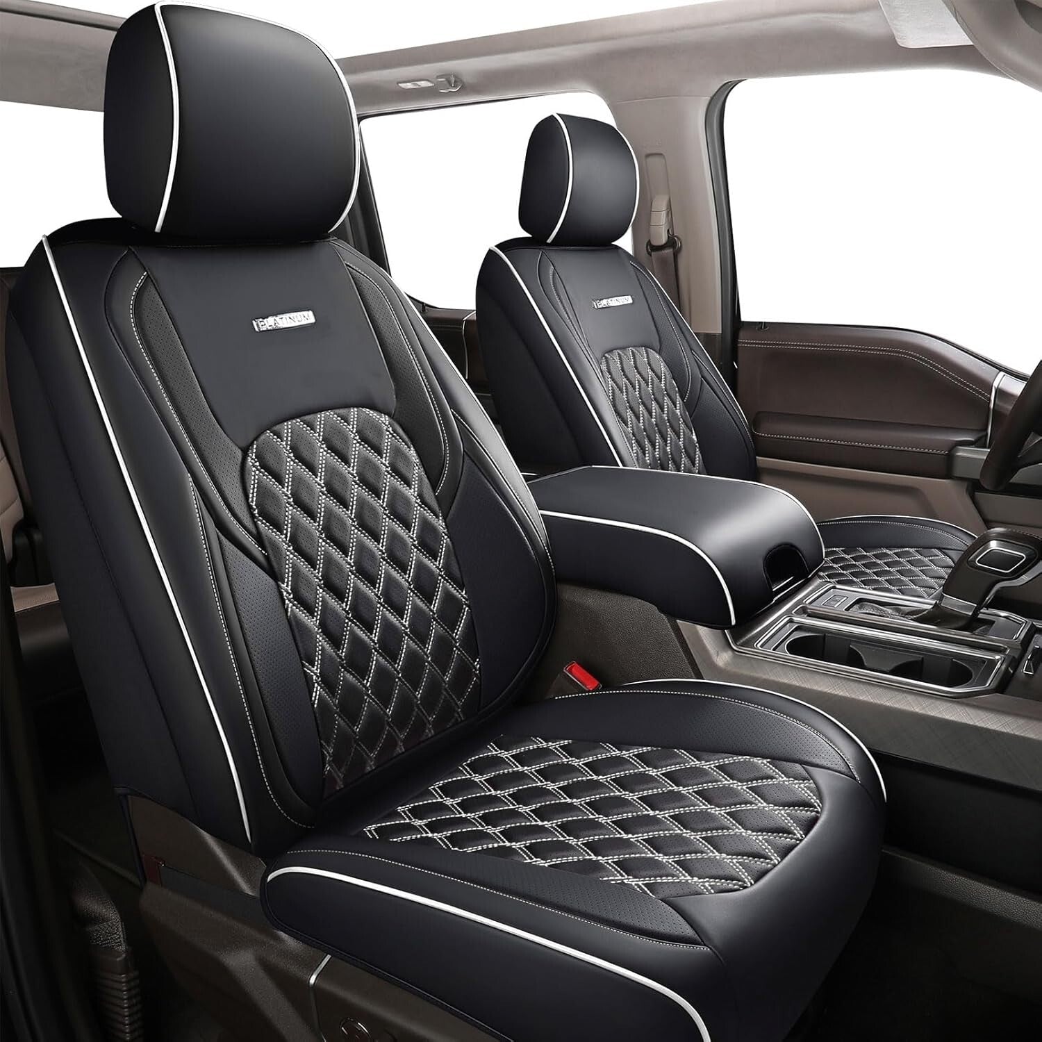 Custom Fit F150 Leather Seat Covers for 2015-2024 Ford SuperCrew XL to Platinum