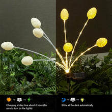 Load image into Gallery viewer, Whimsical Growing Stem Solar Easter Lights - 4 Pack with Stainless Steel Stakes