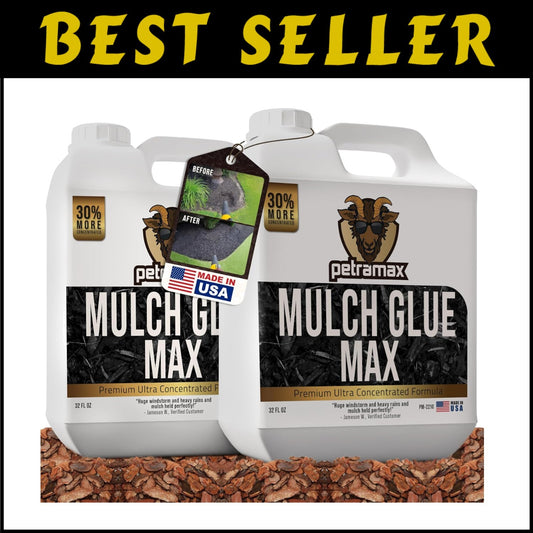 Concentrated Landscape Rock and Mulch Glue - Pet Safe & Durable, 64oz Pack