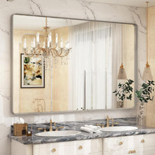 Load image into Gallery viewer, Extra Large 60x40 Brushed Nickel Bathroom Mirror - High Definition Reflection