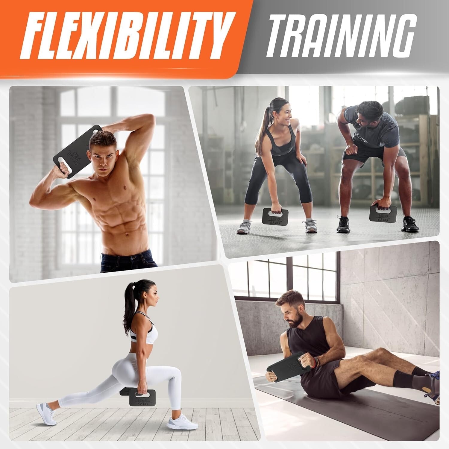 Durable 15LB Ruck Weight Plates with Comfortable Grip for Enhanced Workouts