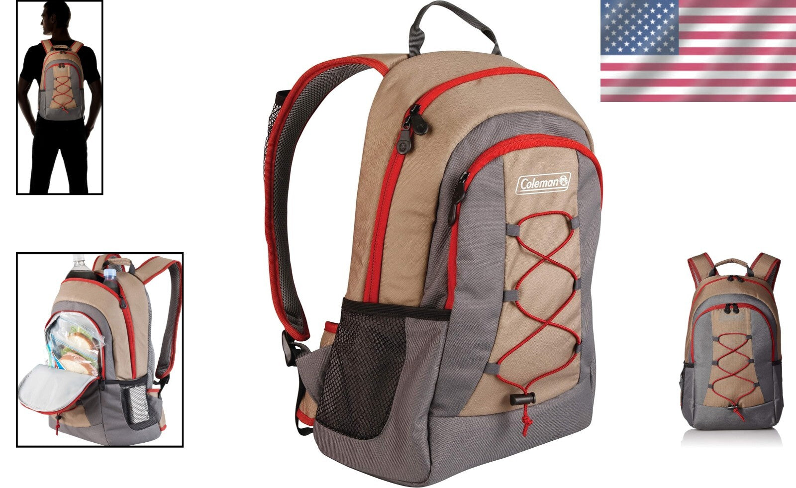 Eco-Friendly 28 Can Backpack Cooler with Leakproof Insulation & Comfort Straps