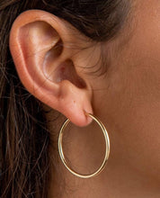 Load image into Gallery viewer, Shiny 14K Yellow Gold Hoop Earrings - Gift-Ready &amp; Available in Multiple Sizes