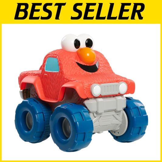 Cute Elmo Monster Truck Toy for Active Play - Pops Wheelies, Sounds, and Phrases