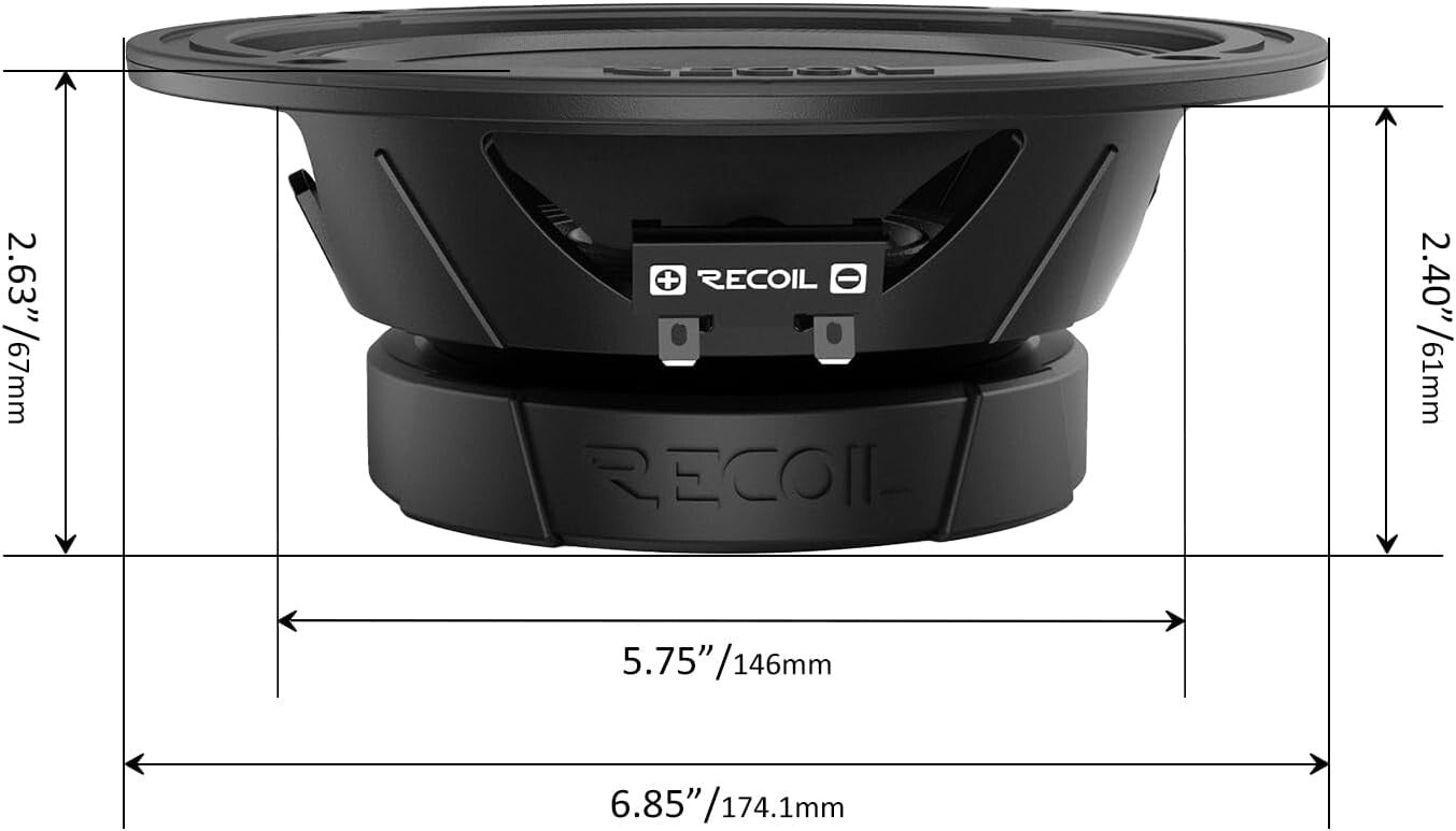 Dynamic 6.5-Inch Midrange Door Speakers - 600W Max for Ultimate Audio Experience