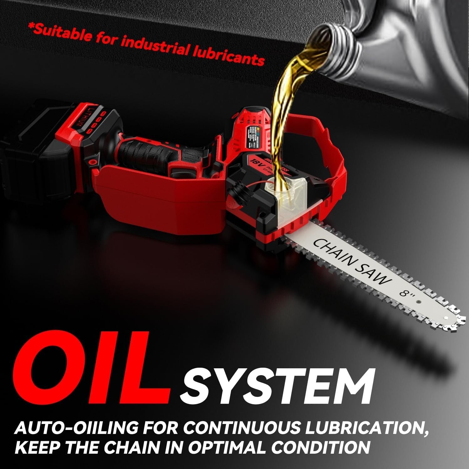 Effortless Tree Pruning with Powerful Cordless Chainsaw - 26 ft/s Cutting Speed!