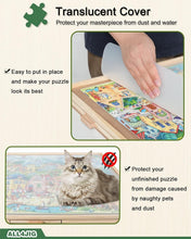 Load image into Gallery viewer, 1500-Piece Rotating Puzzle Board with 6 Drawers &amp; Cover - Gift for Puzzle Lovers