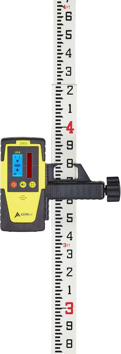 Durable 16' Fiberglass Grade Rod – 4-Section Telescoping for Accurate Leveling