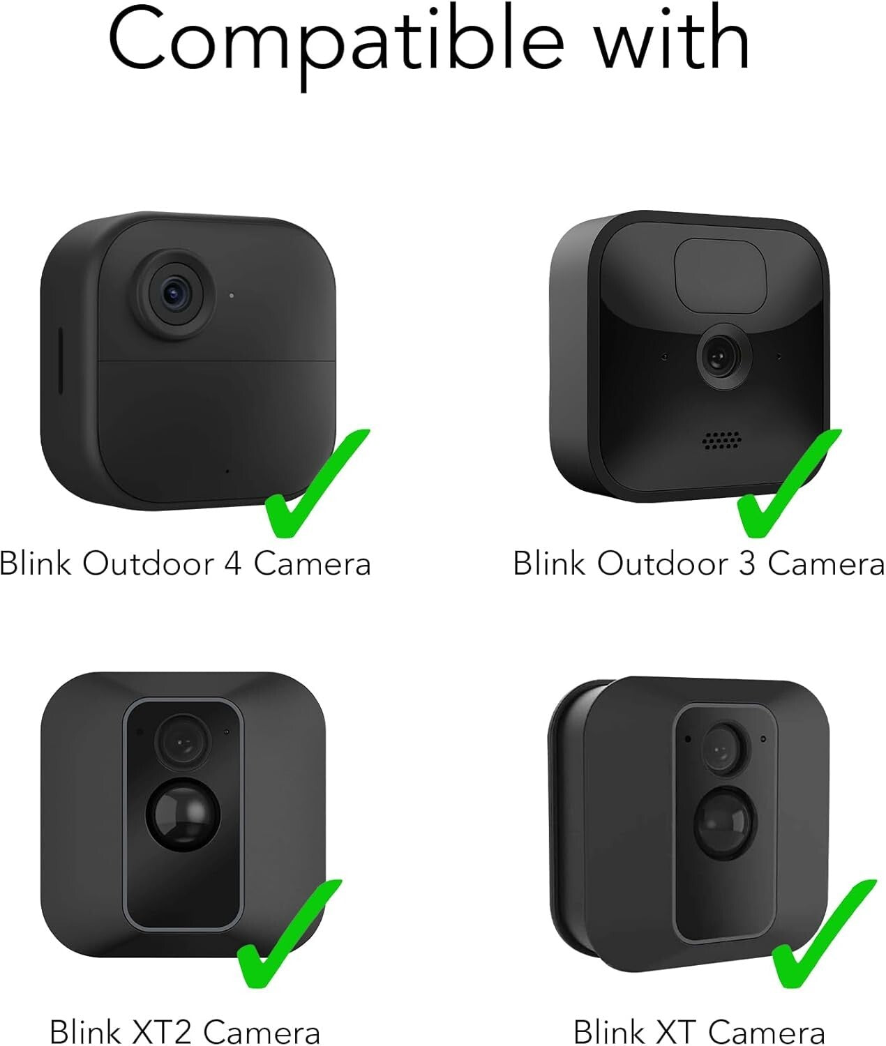 Weatherproof 2-Pack Solar Panels with Internal Battery for Blink Outdoor Cams