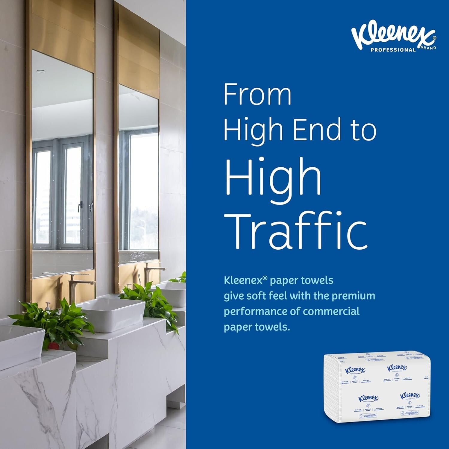 Eco-Friendly Kleenex Multifold Paper Towels - 1-Ply, 150 Sheets/Pack, 16 Packs