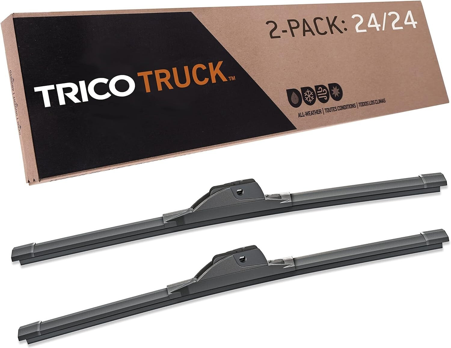 Durable 24-Inch Beam Wiper Blades - Perfect for Select Truck Models (2 Pack)