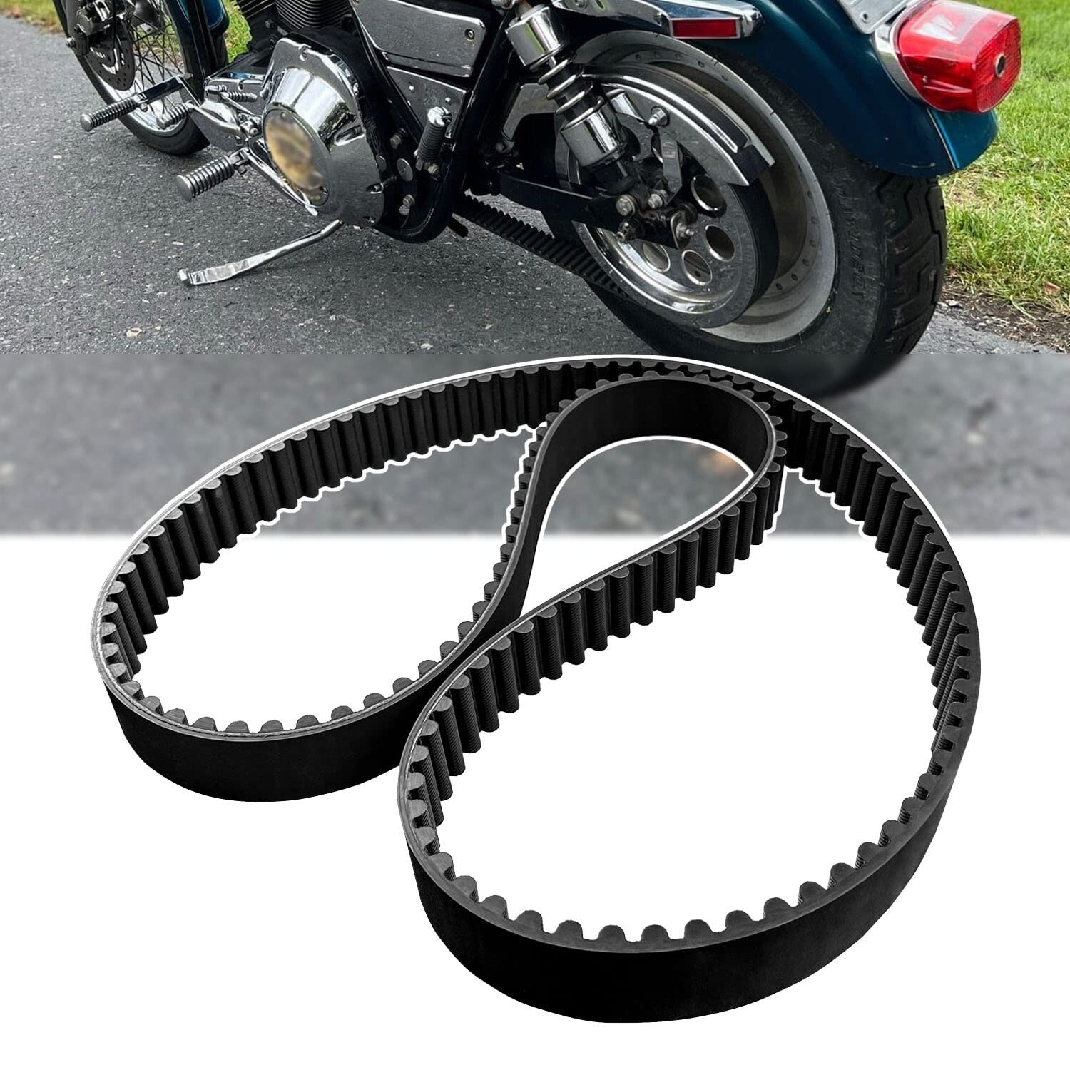 132T Rubber Drive Belt - Perfect Harley Replacement for FXST FLST 1986-1994