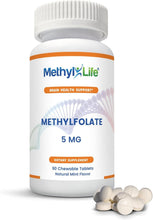 Load image into Gallery viewer, 5mg L-Methylfolate Chewables - 3 Month Supply Non-GMO &amp; Gluten-Free Tablets