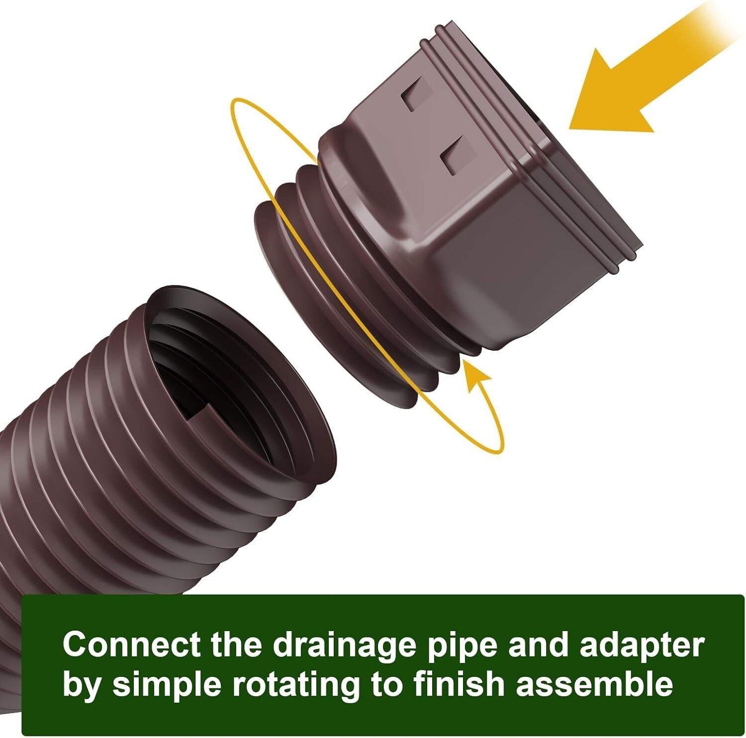 4-Pack Rain Gutter Downspout Extensions - Flexible, Durable & Easy to Install