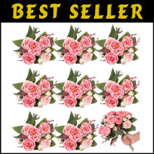 Load image into Gallery viewer, Lush 8 Bundles of Realistic Peonies - Enhance Any Spring Decor Effortlessly