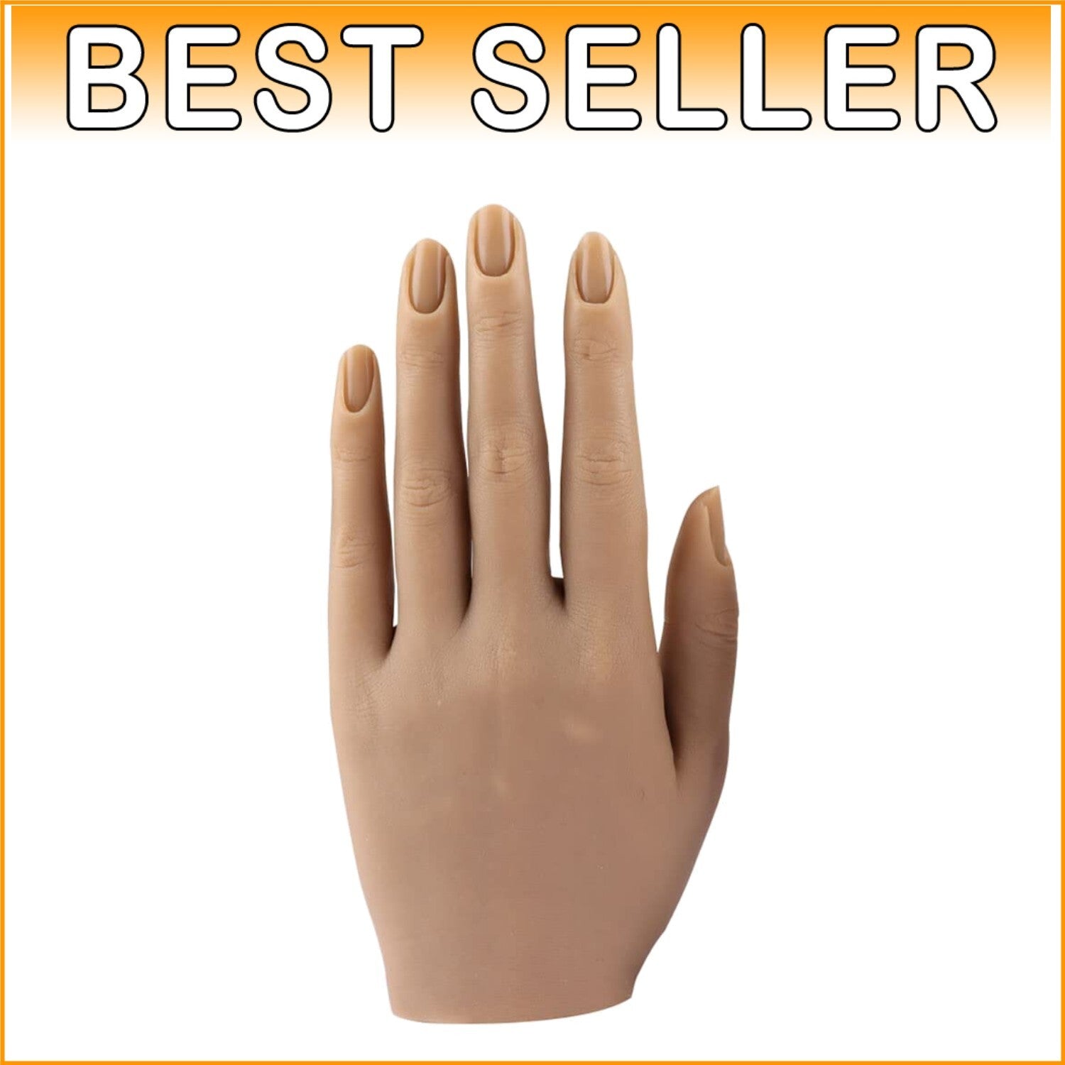 Flexible Nail Art Practice Hand - High-Quality Silicone with Bendable Fingers