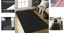 Load image into Gallery viewer, Stylish Black Geometric Indoor Area Rug 3x5 ft - Perfect for Entryways