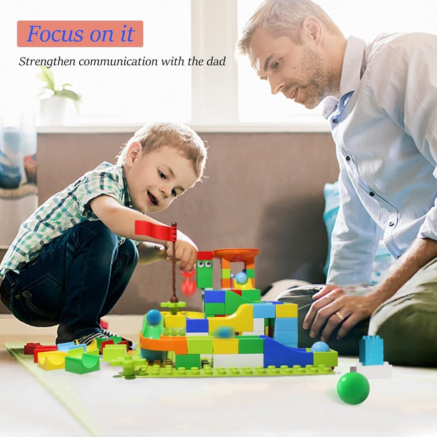Eco-Friendly 145 PCS Marble Run Blocks Set - Perfect Educational Gift for Kids