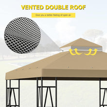 Load image into Gallery viewer, Upgrade to Stylish 10'x10' Double Tier Gazebo Canopy Cover - Mosquito Defender