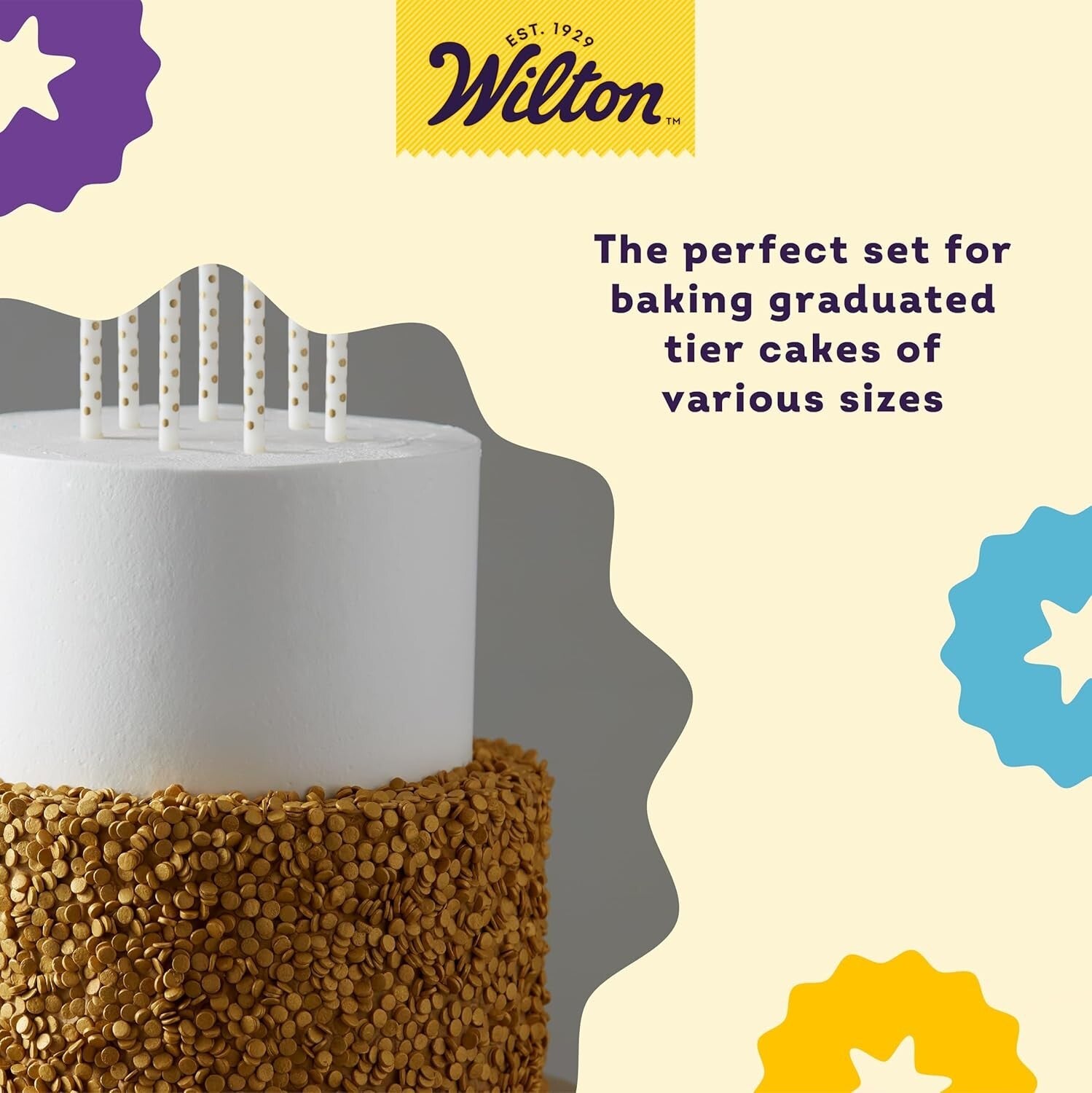 Durable Aluminum Cake Pans - 4 Sizes for Tall Layer Cakes and Special Occasions