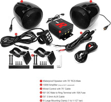 Load image into Gallery viewer, Universal Handlebar Mount 4" Waterproof Motorcycle Speakers with Wired Control