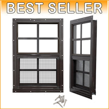 Load image into Gallery viewer, Aluminum Framed 2 Pack Shed Windows 12x18 - Perfect for Playhouses &amp; Garages