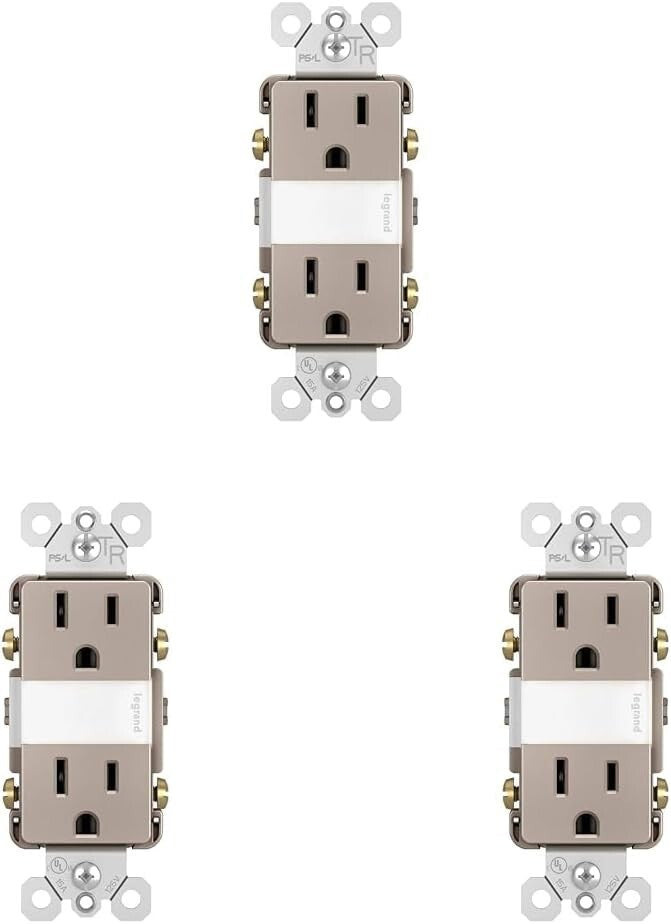 Legrand Radiant 15 Amp LED Night Light Outlet - Adjustable & Tamper Resistant