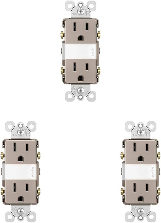 Legrand Radiant 15 Amp LED Night Light Outlet - Adjustable & Tamper Resistant