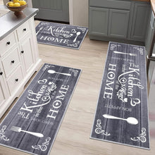 Load image into Gallery viewer, Elegant 3-Piece Boho Kitchen Rug Set - Machine Washable Non-Slip Mats