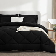 Load image into Gallery viewer, Cozy All-Season Black Twin Comforter Set - 5-Piece with Deep Pocket Sheets