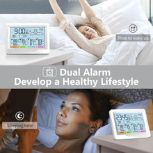 Load image into Gallery viewer, Stylish Wireless Weather Station &amp; Humidity Monitor with Dual Alarm Function