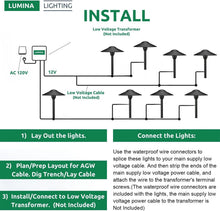 Load image into Gallery viewer, Elegant 12V LED Pathway Lights - Durable Waterproof Landscape Lighting 2-Pack