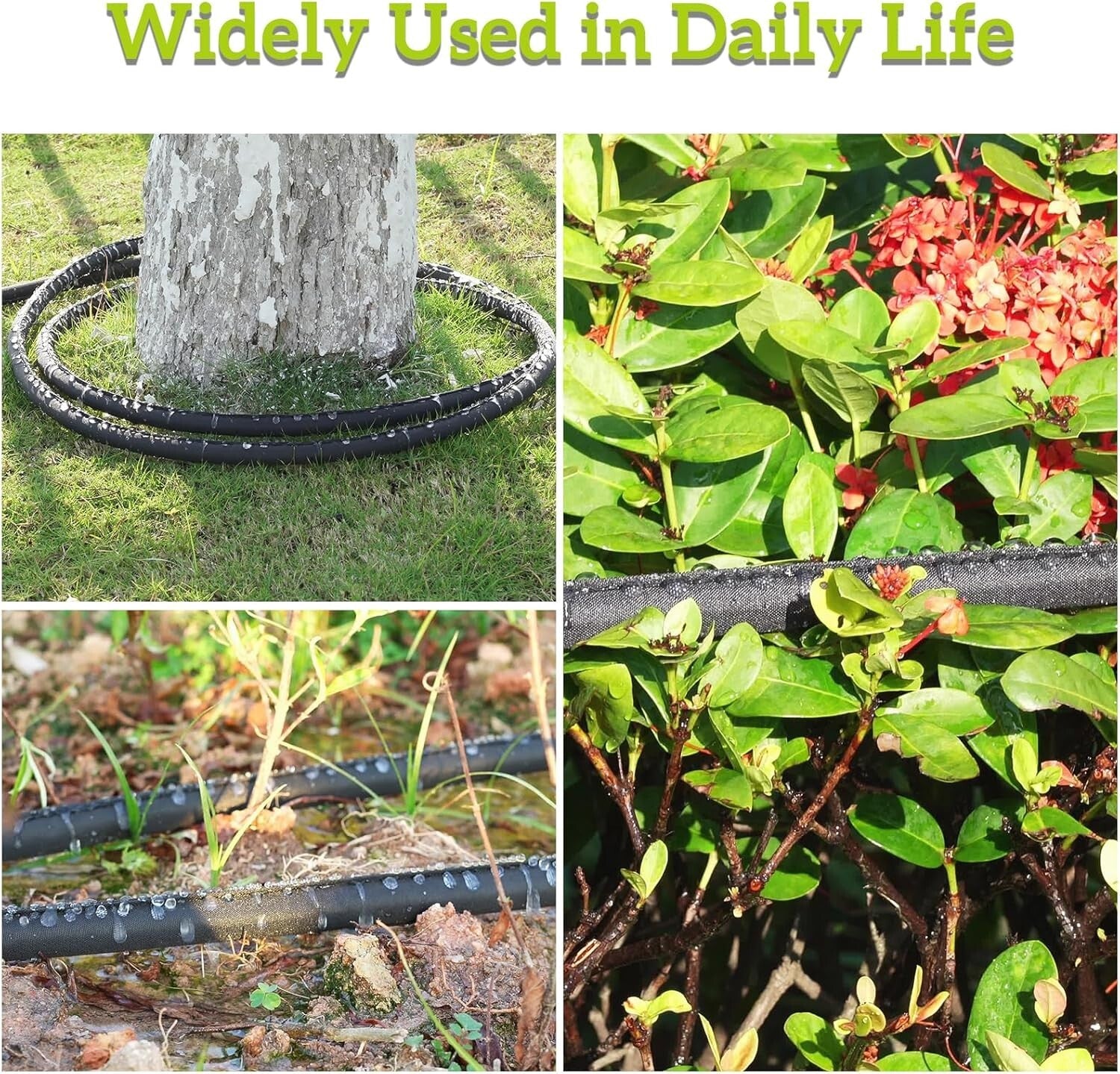 150 ft Flat Soaker Hose Set - Heavy Duty Drip Irrigation for Efficient Gardening