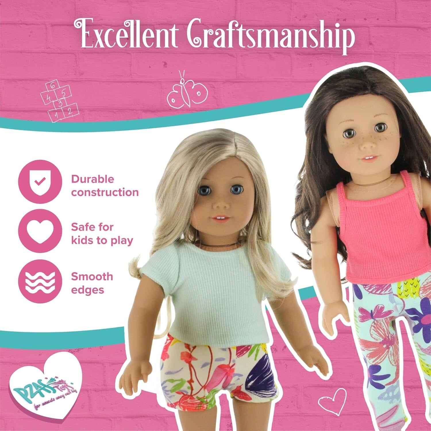 Deluxe 23-Piece Doll Bunk Bed Set for 18-Inch Dolls – Linens & Pajamas Included