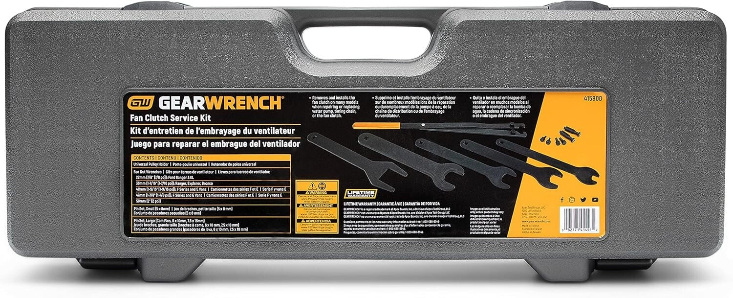 Lightweight Fan Clutch Service Kit in Blow-Molded Case - Lifetime Guaranteed