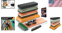 Load image into Gallery viewer, Compact Knife Sharpener Set - 400/1000 &amp; 3000/8000 Grit with Non-Slip Bases