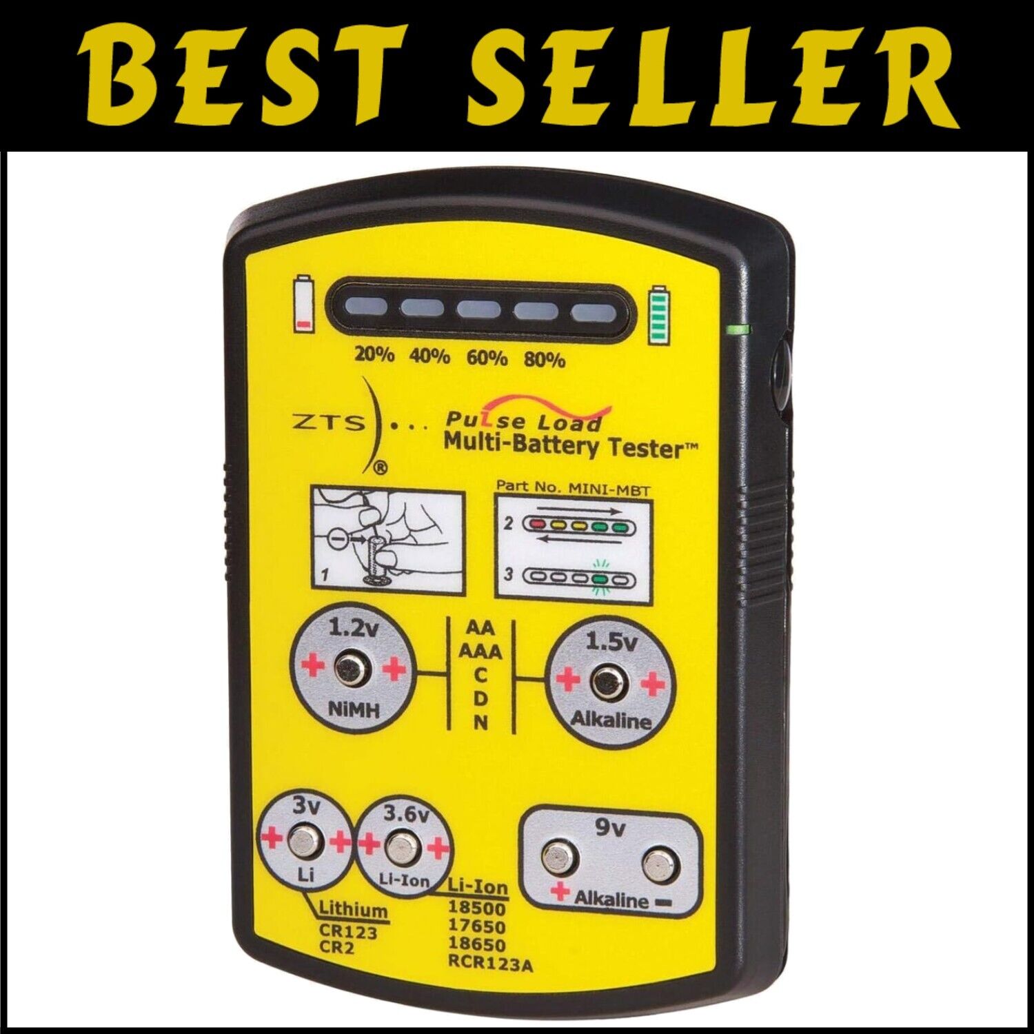 Innovative Mini Battery Tester - Pulse Load Technology for Accurate Readings