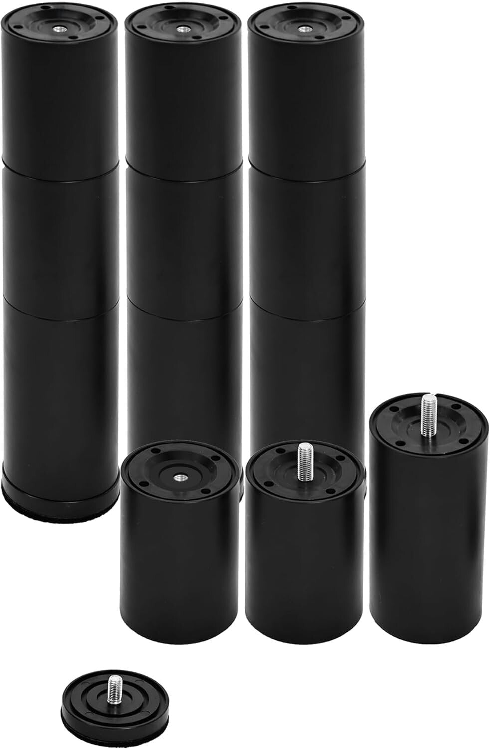 Stainless Steel Bed Legs 12 Inch with Felt Bottom for Hard Floor Protection