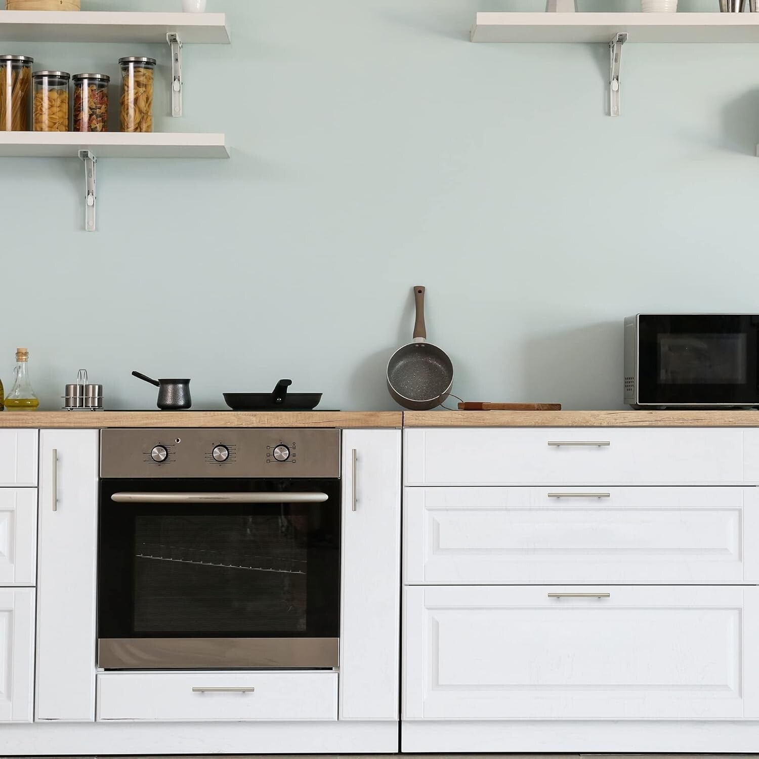 Versatile Stainless Steel Cabinet Pulls - 50 Pack, 7.38'' Length for All Styles