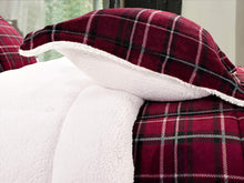 Load image into Gallery viewer, Luxurious King/Cal King Plaid Micro-Suede Comforter Set - Reversible 3-Piece