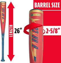 Load image into Gallery viewer, Youth Teeball Bat - 26" Barracuda Aluminum - USA Baseball Certified - -13 Drop
