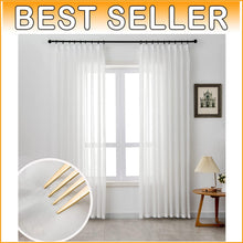 Load image into Gallery viewer, Luxurious 90-Inch Sheer Pinch Pleated Curtains - Ideal for Living Room &amp; Bedroom