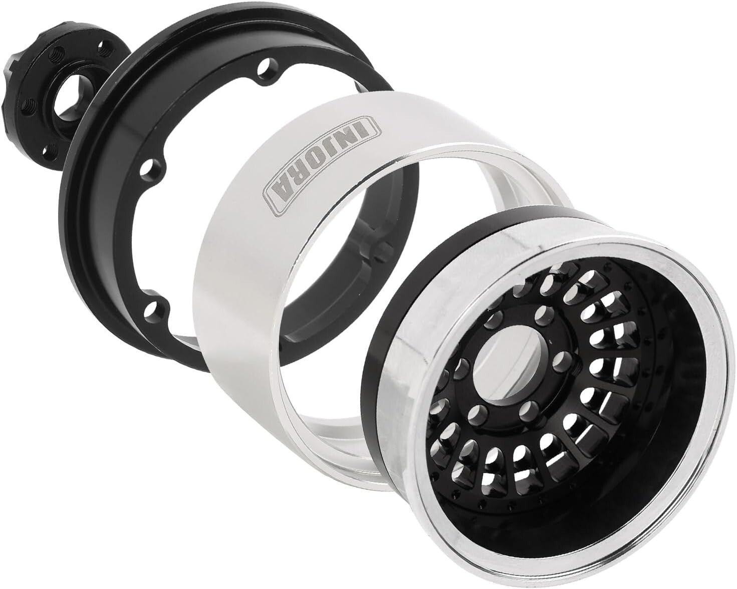 1.9" Beadlock Aluminum Wheel Rim with -10mm Offset for RC Crawler Performance