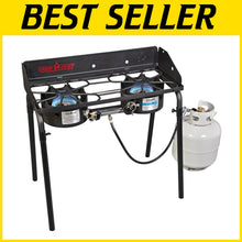 Load image into Gallery viewer, Explorer 2 Burner Propane Camping Stove - Portable Outdoor Cooking Solution