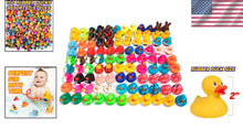 Load image into Gallery viewer, Bulk 100-Pack Assorted Rubber Ducks - Perfect for Toddler Fun and Party Favors
