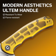 Load image into Gallery viewer, Durable Amber Ultem Handle Pocket Knife - 3.75" EDC Blade, Ideal for Outdoor Use