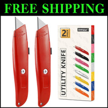 Load image into Gallery viewer, Heavy-Duty 30 Pack Utility Knives - Retractable Blades for Precise Cutting Needs