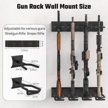 Load image into Gallery viewer, Heavy-Duty Adjustable Gun Rack - Stylish Wall Mount for Firearms Display