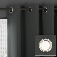 Load image into Gallery viewer, Soho 2-Pack Charcoal Gray Blackout Curtains - Energy Saving &amp; Noise Reducing